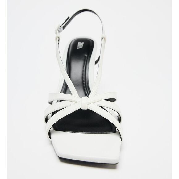 RARE!!! ZARA White Strappy Wedge Heels NWT - Picture 12 of 15